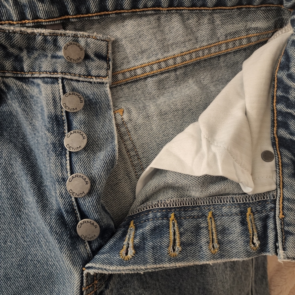 Carmar Distressed Straight Leg Jeans-26 - Picture 8 of 10